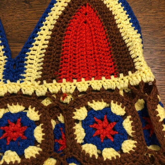 Crocheted Women's Tank Top OOAK Handmade Boho - Picture 3 of 5